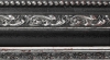 Baroque argent� patin� us�, cong� noir, 94x48 mm